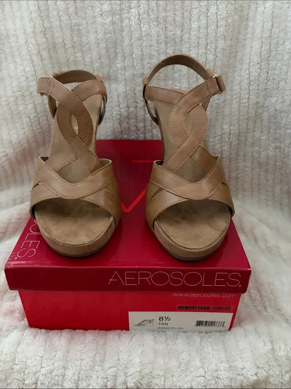 Women's Tan Wedge Sandals